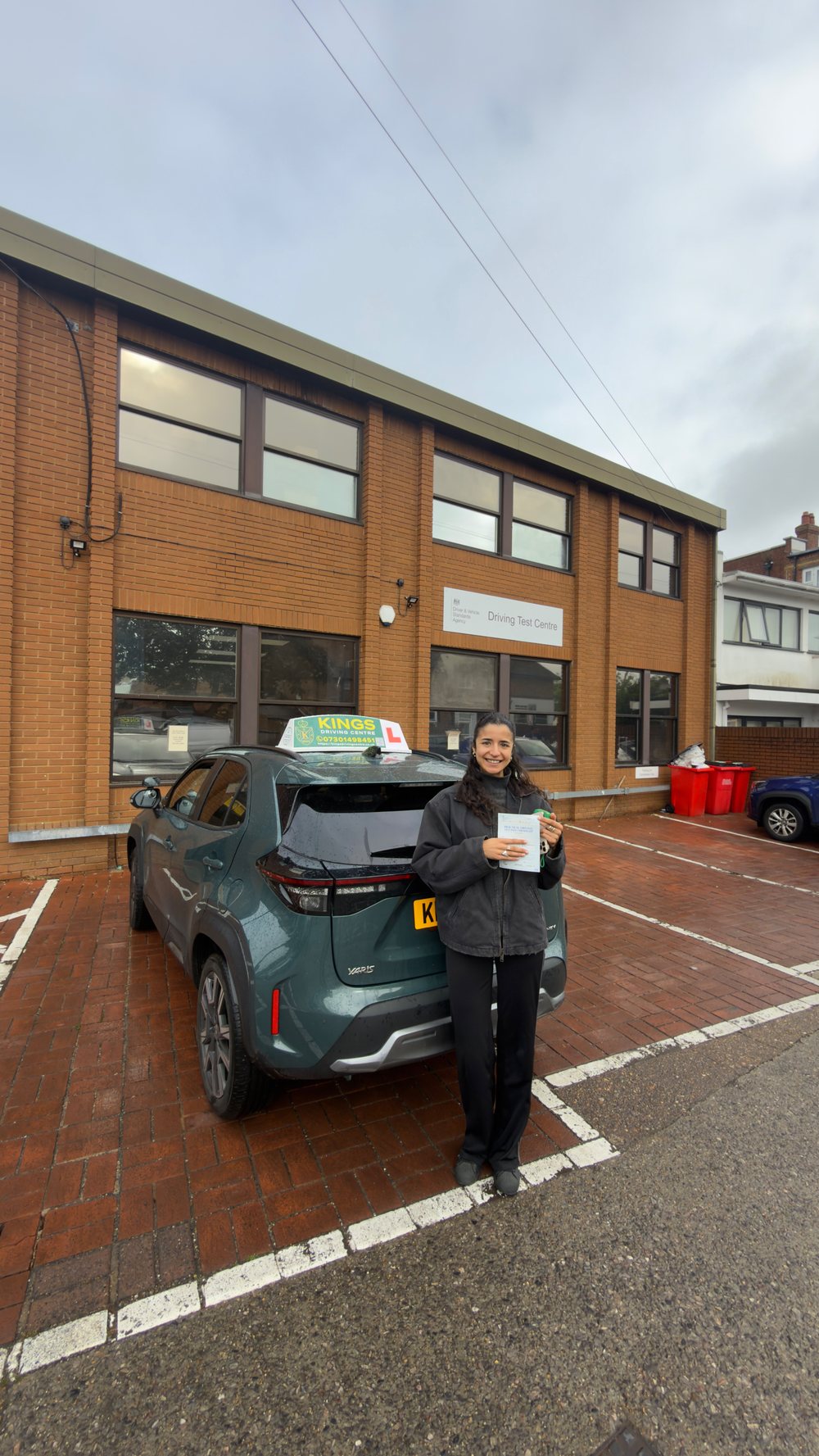 Learner celebrating a pass